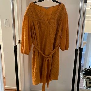 Anthropologie Yellow Gold Dress 2XL Like New!